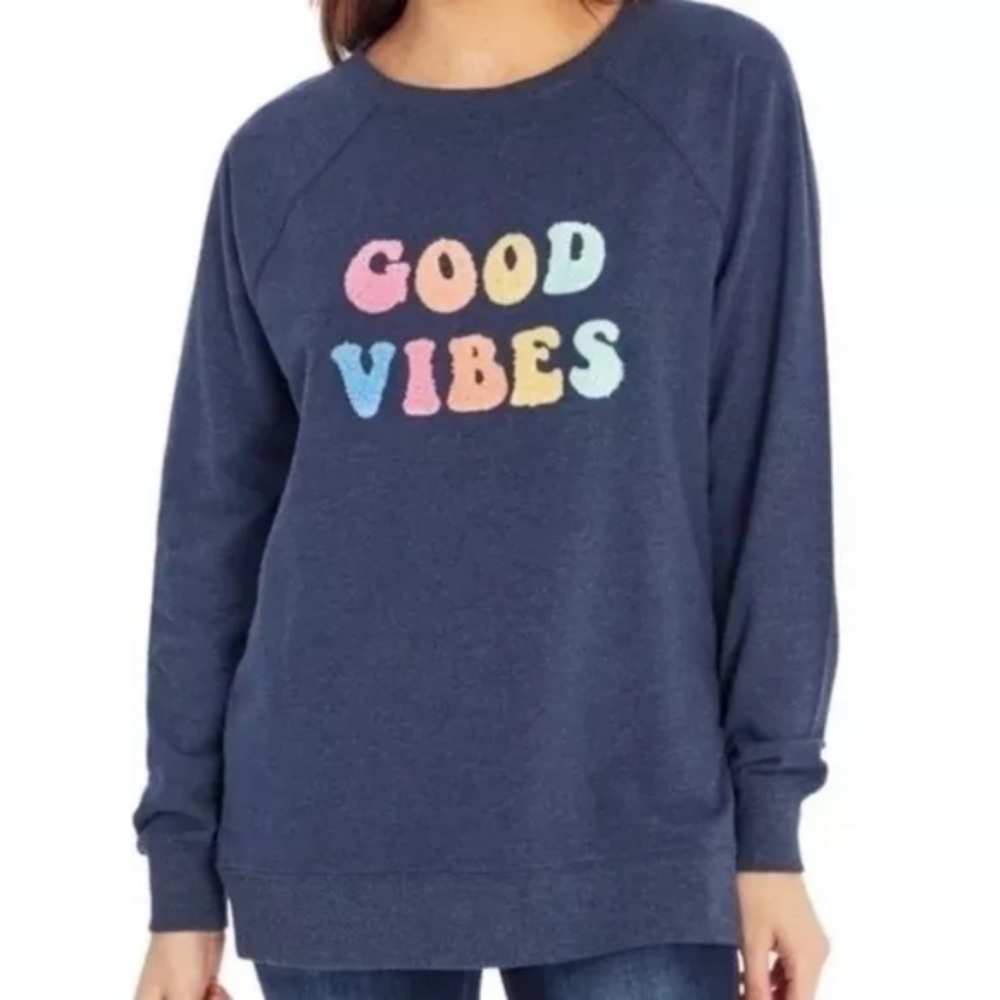 Wildfox Good Vibes Statement Sweatshirt NEW!